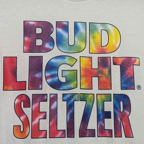 Bud Light Seltzer White with Colorful Graphics T Shirt Men's Size Medium - Picture 2 of 8